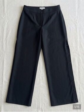 Dolce & Gabbana Black Wide-Leg Trousers -44 (fits like 6/8)